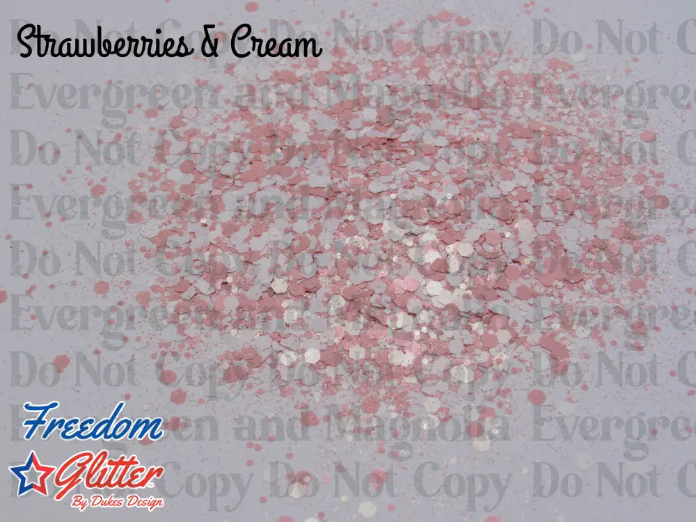 Strawberries & Cream (Pearl Iridescent Glitter)