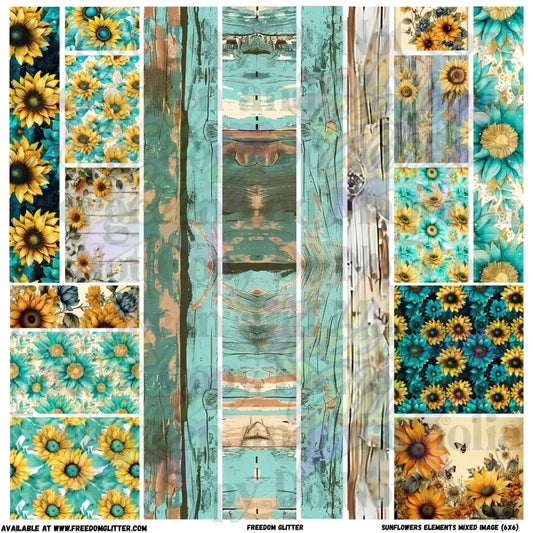 Pen Mixed Elements - Sunflowers (Printed Vinyl)