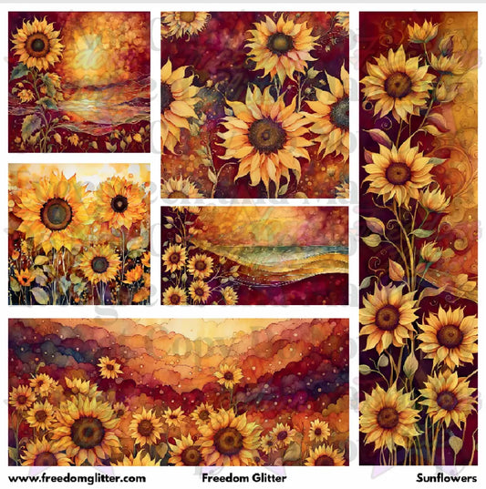 Mixed Image Sheet - Sunflowers (Printed Vinyl)
