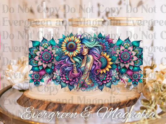 Sunflower tattoo 1 UV DTF print