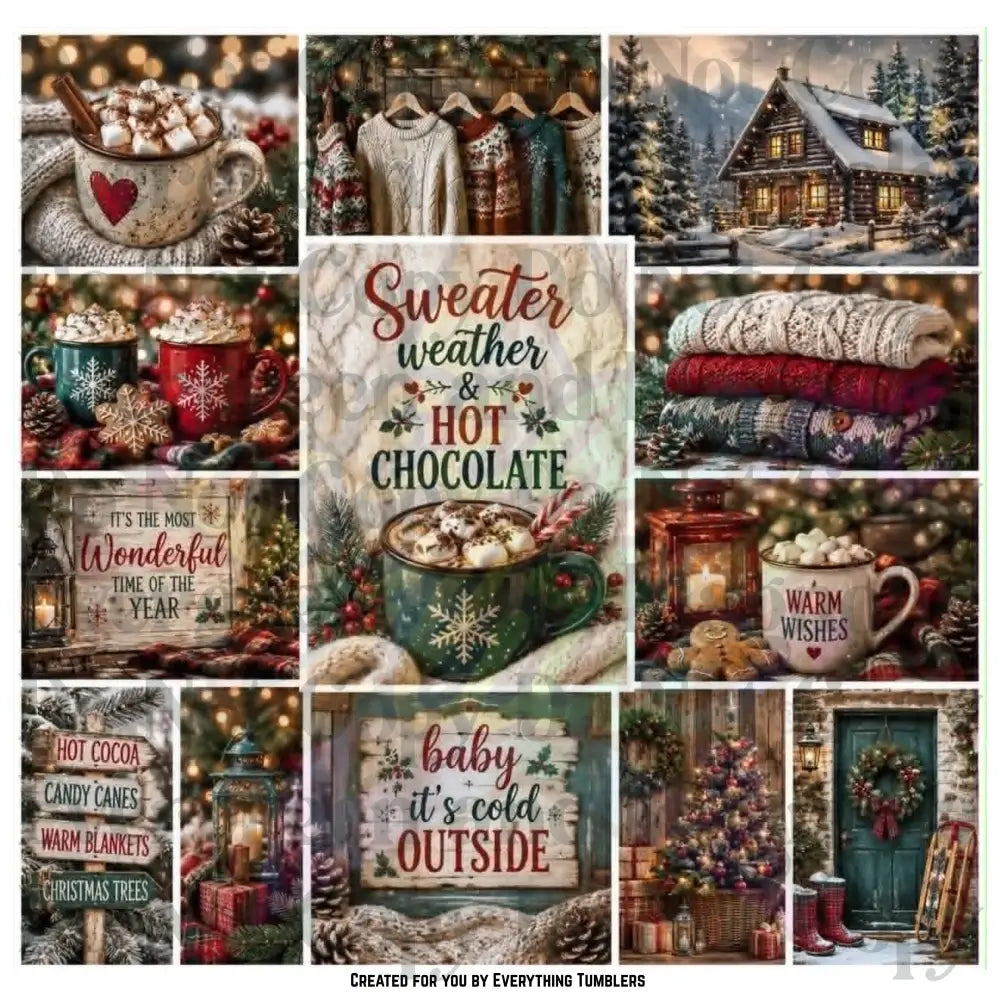 Sweater Weather & Hot Chocolate (Printed Vinyl)