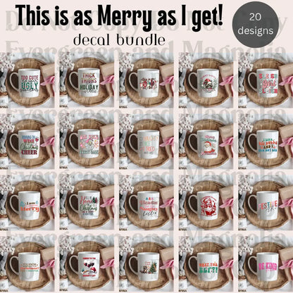 This is as Merry as I get!  UVDTF Decal Bundle