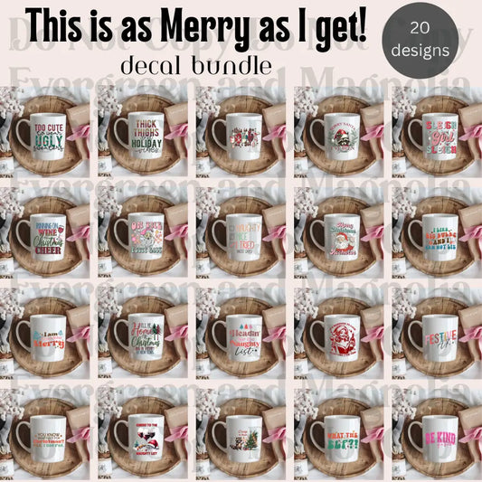 This is as Merry as I get!  UVDTF Decal Bundle