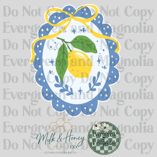 Blue Lemon Plate 3D Collection