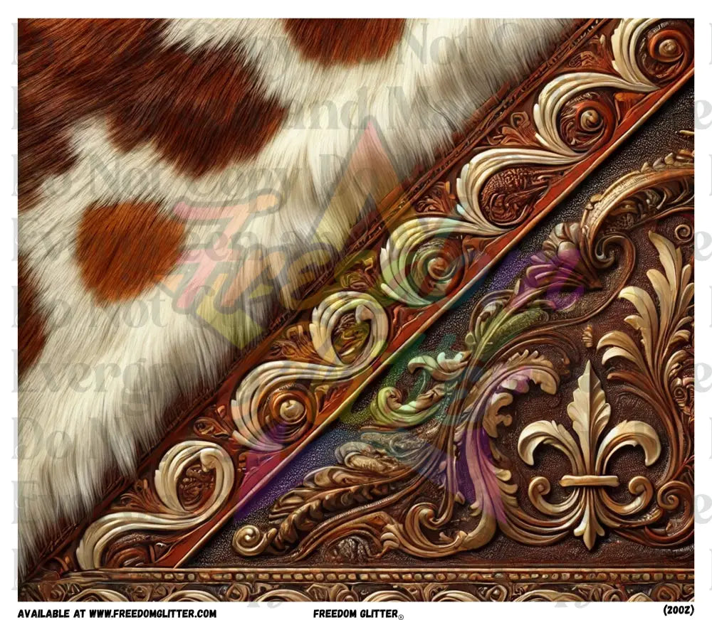 Tooled Leather & Cowhide 1 Wrap (Printed Vinyl)