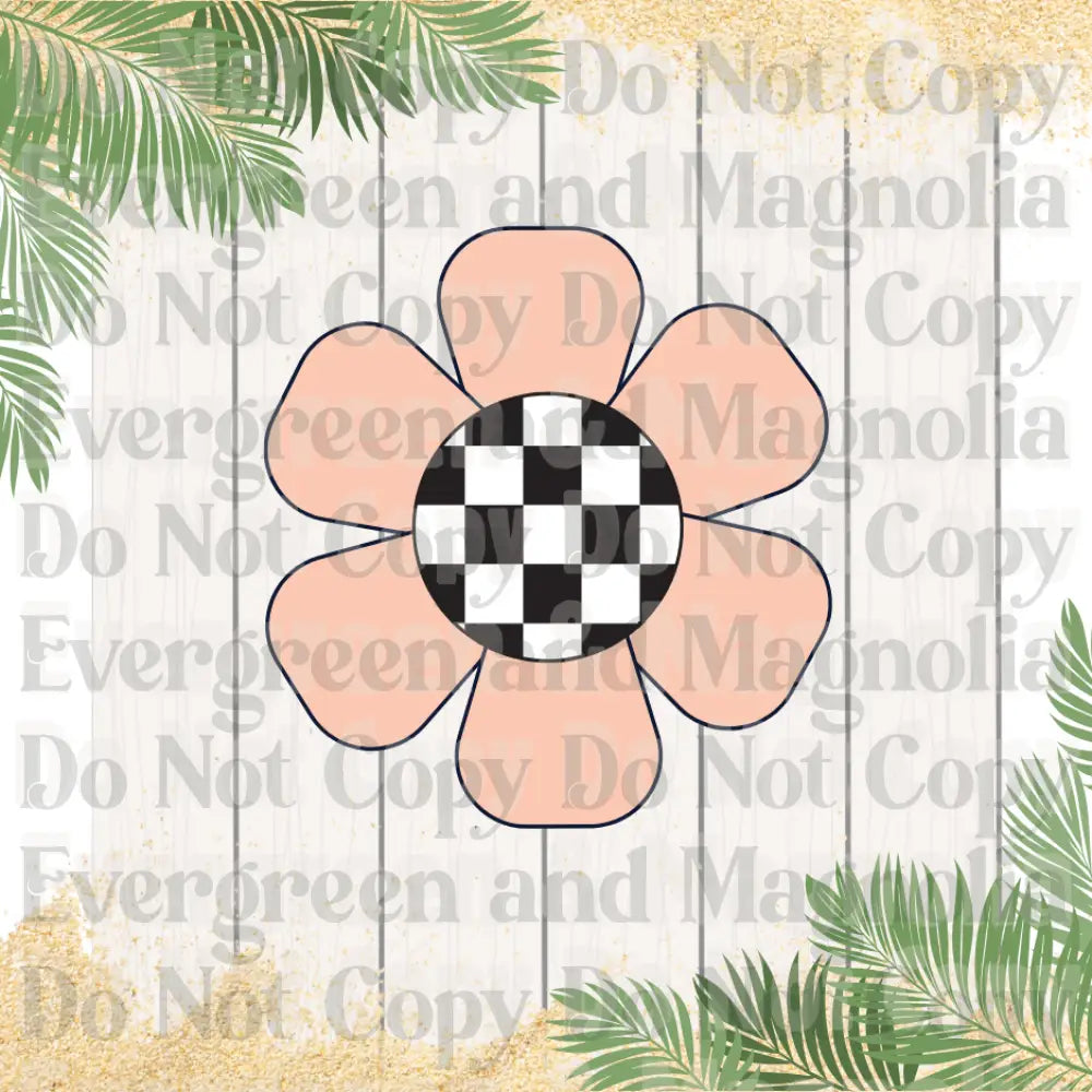 Checkered Flower 3D Collection