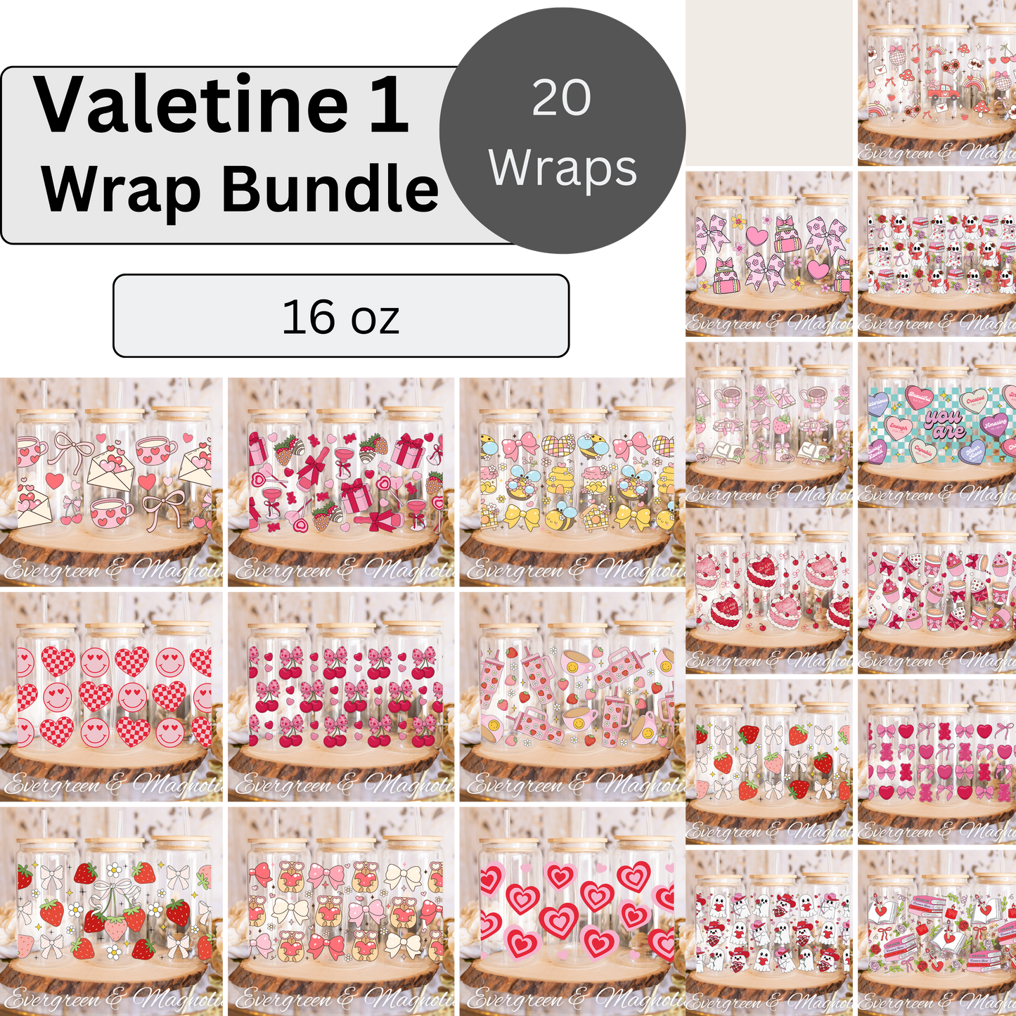 Valentine 1 16oz wraps *All 20 wraps included