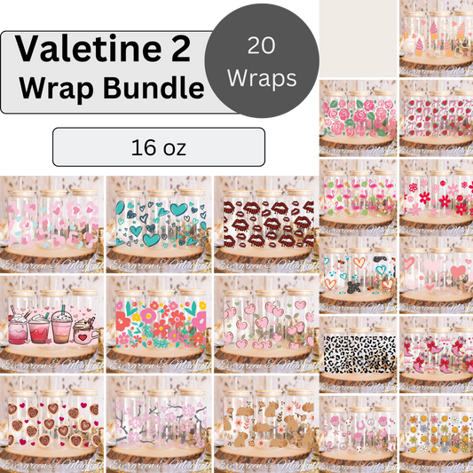 Valentine 2 16oz wraps *All 20 wraps included