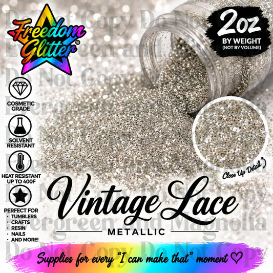 Vintage Lace (Metallic Glitter)