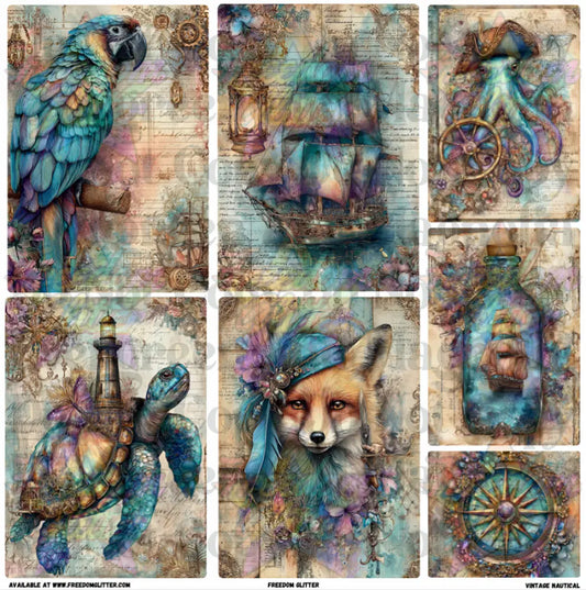 Mixed Image Sheet - Vintage Nautical (Printed Vinyl)