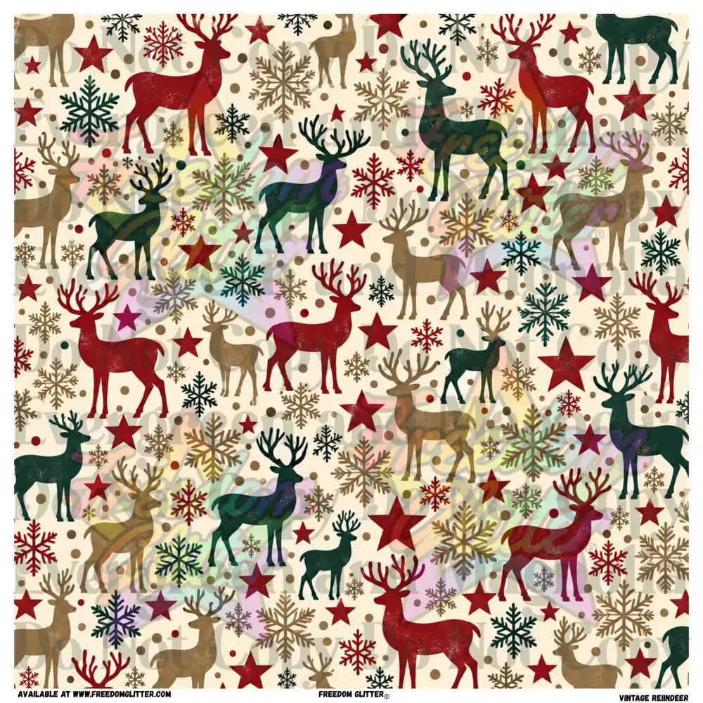 Vintage Reindeer (Printed Vinyl)