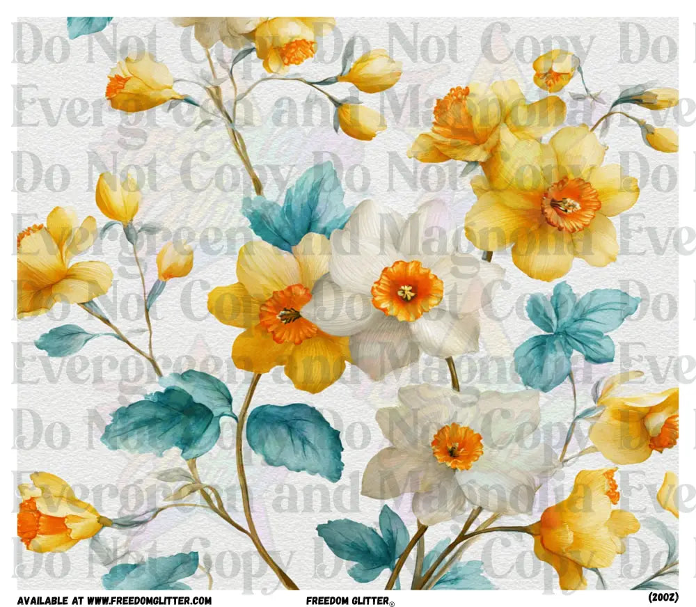 Watercolor Daffodils (Printed Vinyl)