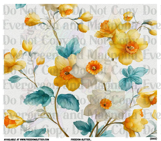 Watercolor Daffodils (Printed Vinyl)
