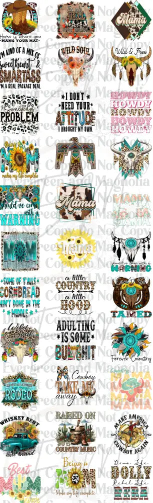 Western Wednesday 2 gang sheet