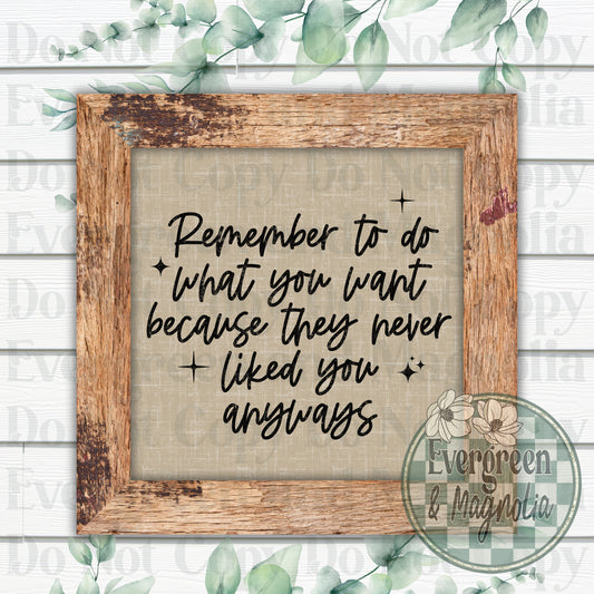 What you want (black)