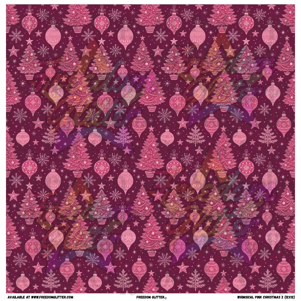 Whimsical Pink Christmas 2 (Printed Vinyl)