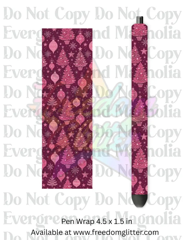 Whimsical Pink Christmas 2 (Printed Vinyl)