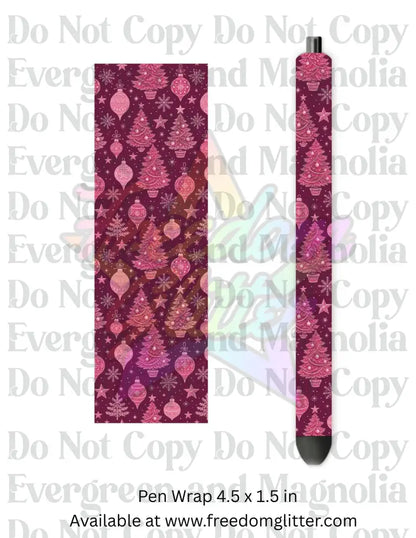 Whimsical Pink Christmas 2 (Printed Vinyl)