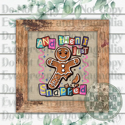 And Then I Just Snapped