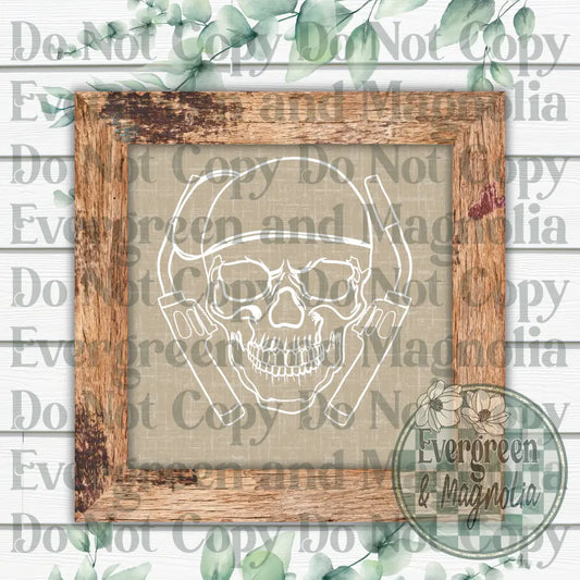 Welder White Outline Decal