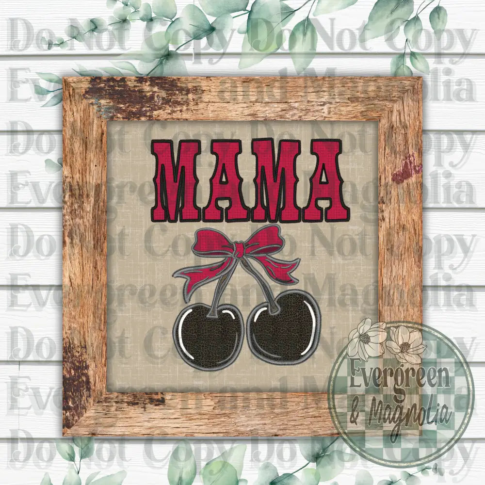 Embroidered Leopard Cherry Mama