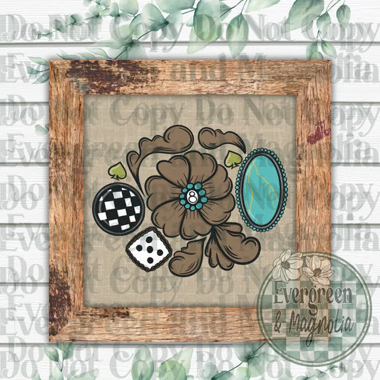 Tooled leather collage