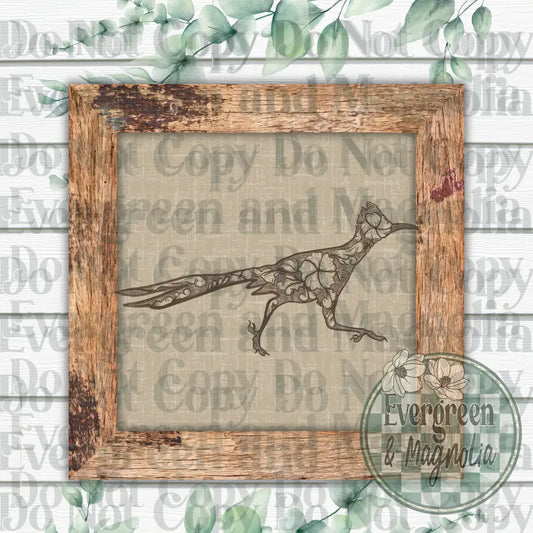 Tooled Leather Road Runner (Dark Brown)