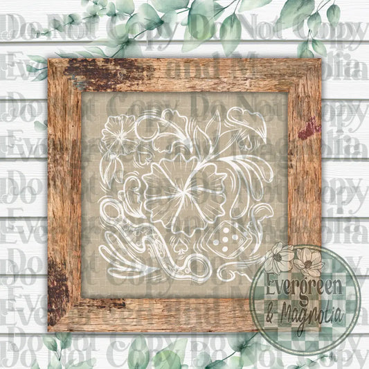 Floral Doodle (White)