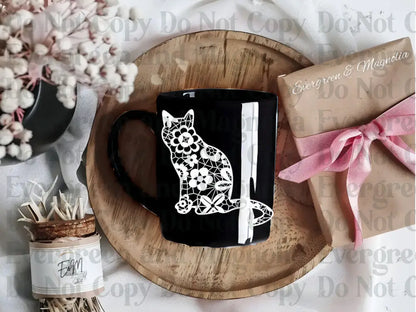 MIx Design Lace (26 Designs to Choose From) 3 inch / Cat Lace Decal