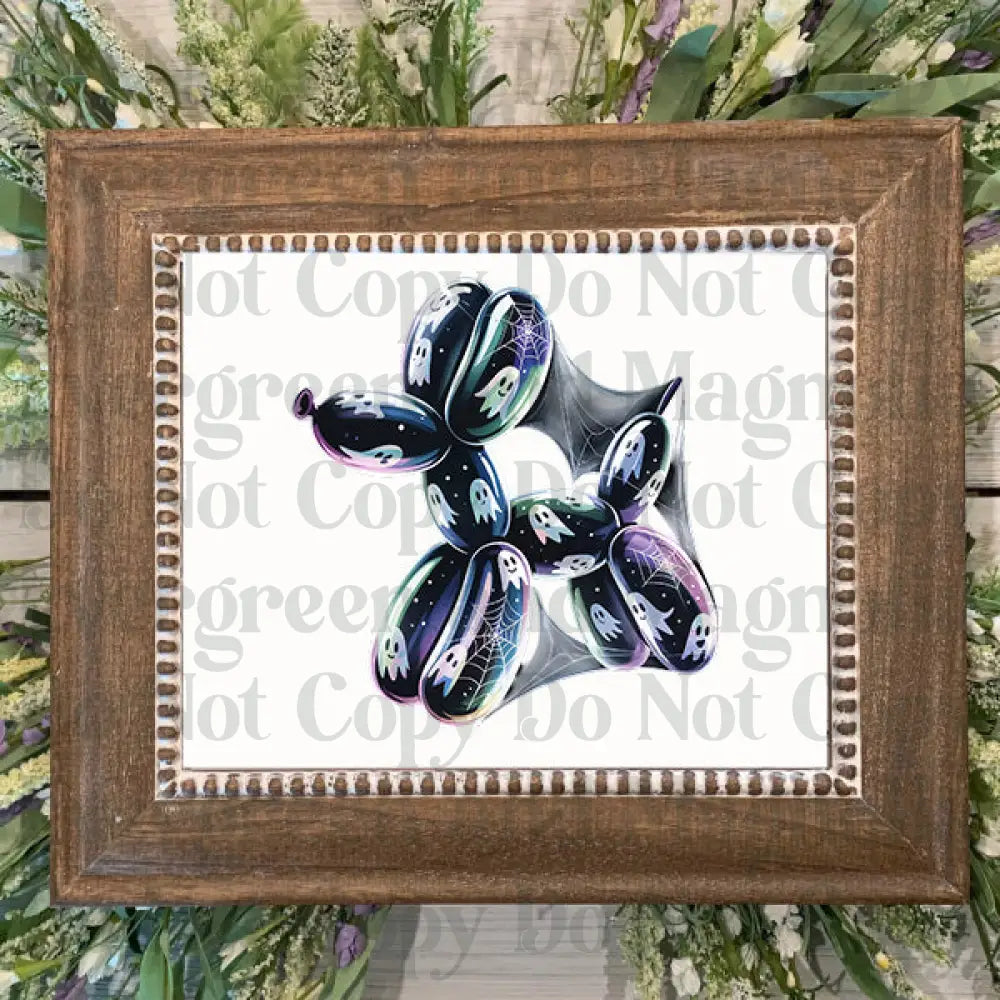 cobweb ghost balloon dog1 (2) Decal