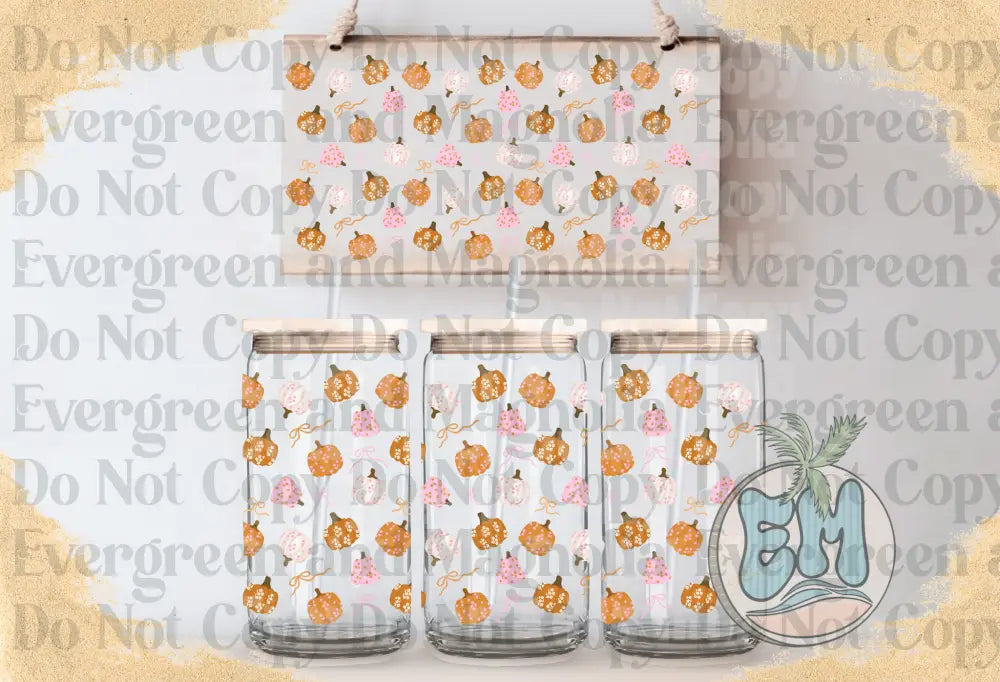 Floral coquette pumpkins