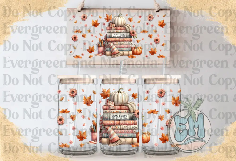 Fall books and coffee - pastel