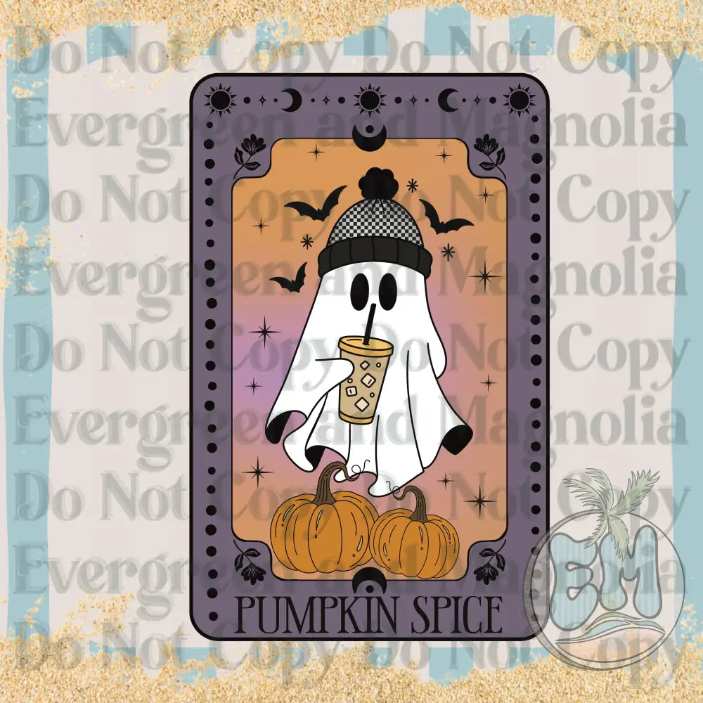 Pumpkin spice tarot card