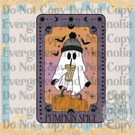Pumpkin spice tarot card