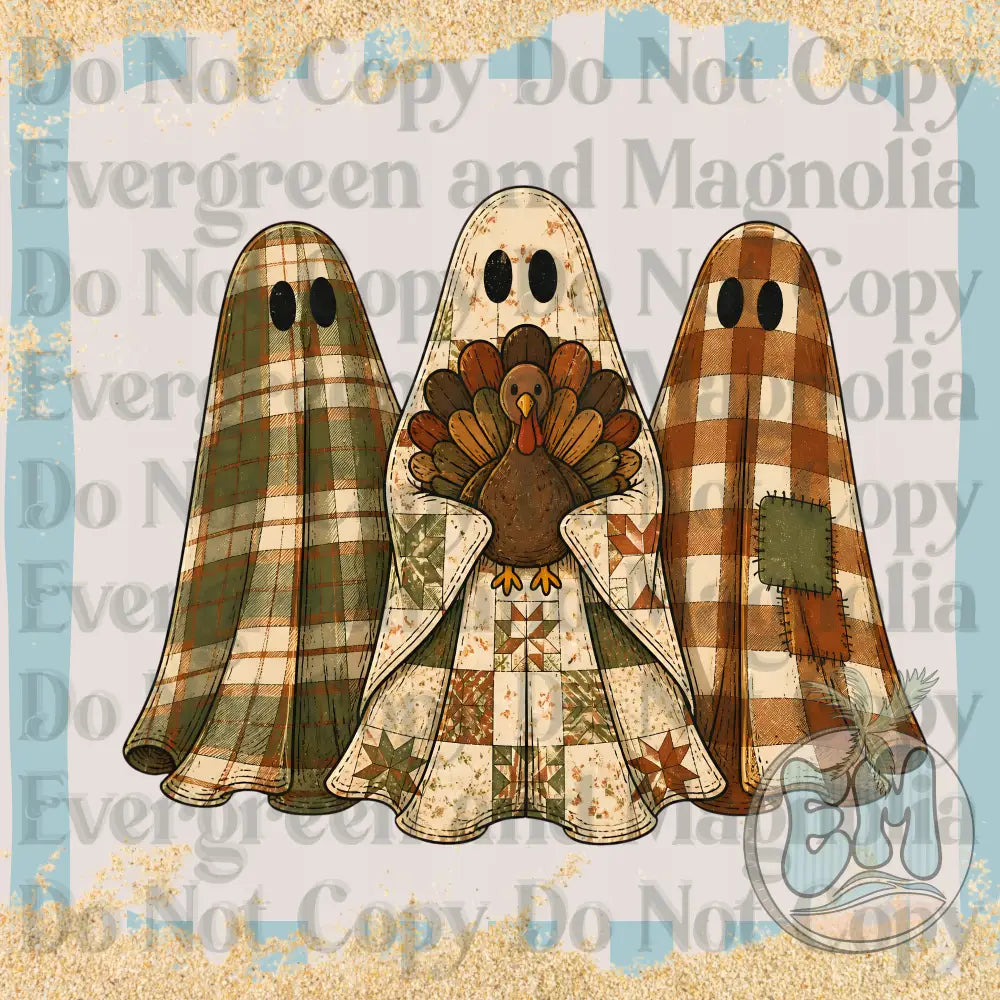 Quilted turkey ghosties
