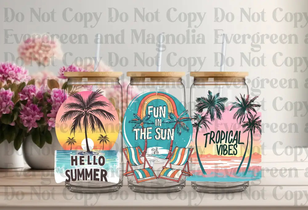 Fun In The Sun Uv Dtf Print