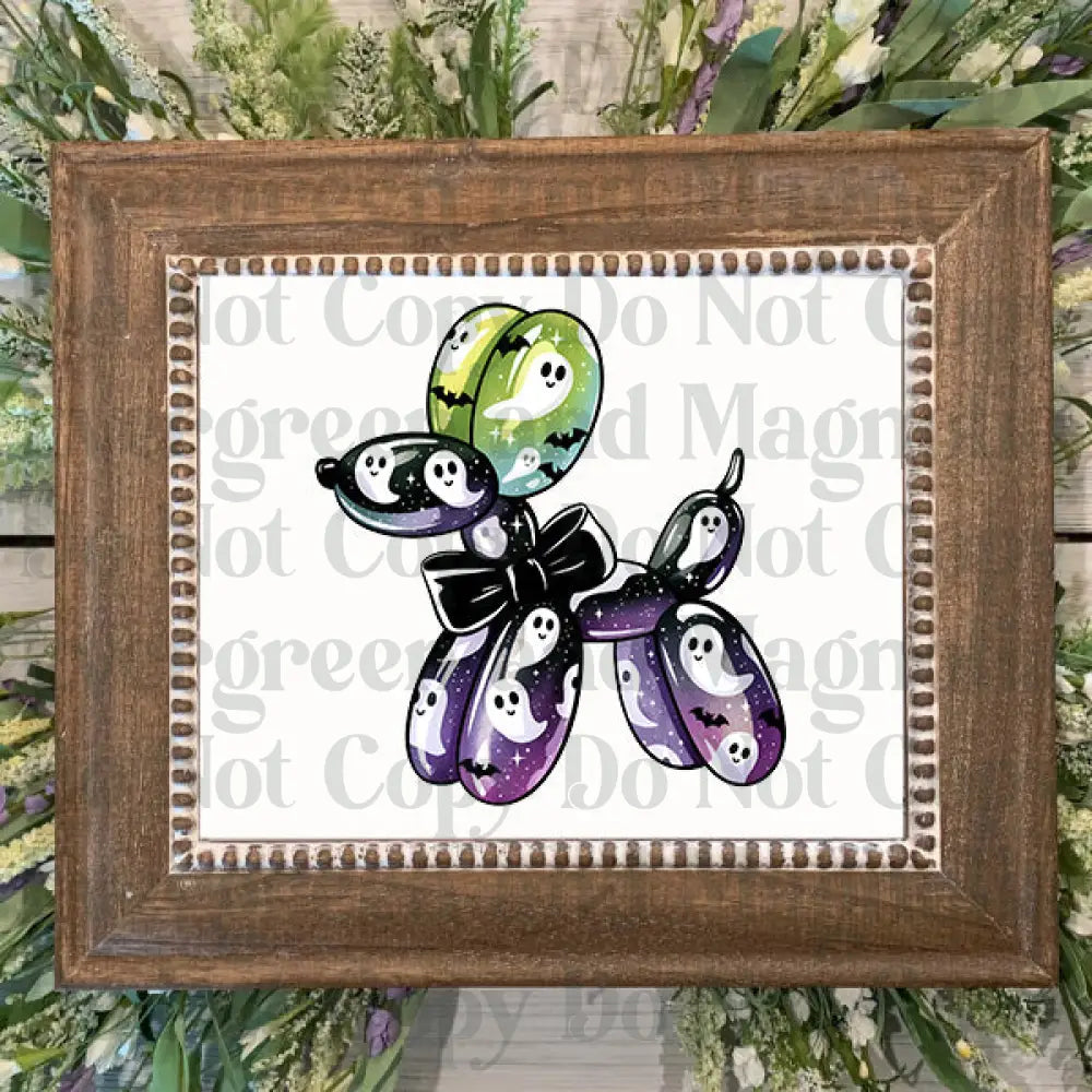 ghost bow balloon dog2 Decal