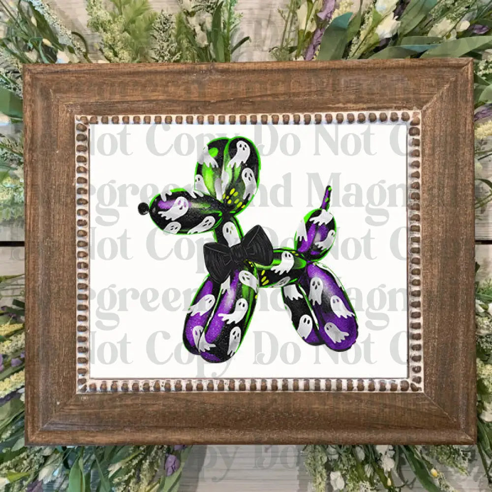 ghost bow balloon dog3 Decal