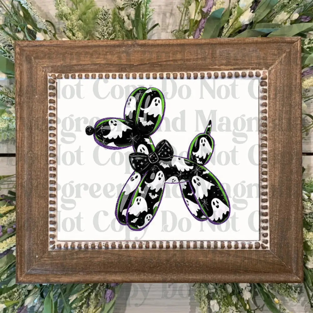 ghost bow balloon dog5 Decal