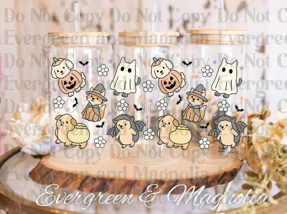 halloweenanimals UV DTF print