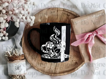 MIx Design Lace (26 Designs to Choose From) 3 inch / Lace Coffee Decal