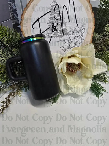 Create your own cup! Stainless steel White with Handle