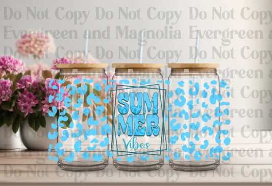 Summer Vibes Animal Print Uv Dtf