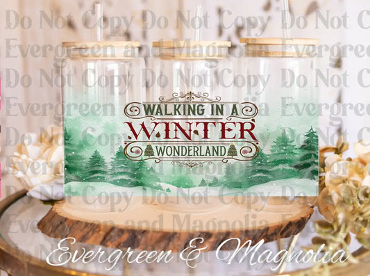 walking in a winter wonderland green