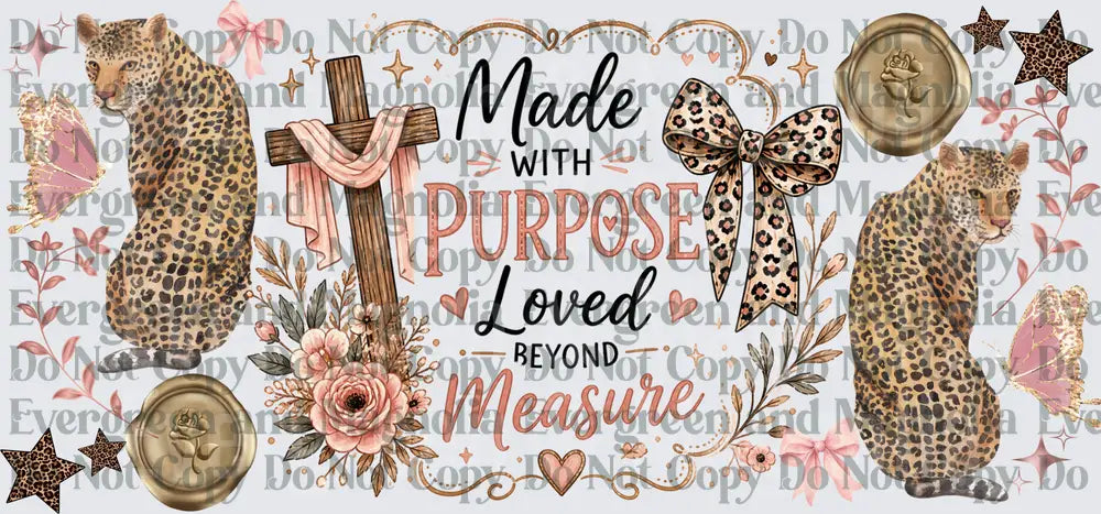 Made With Purpose Loved Beyond Measure Leopard Cross Wrap