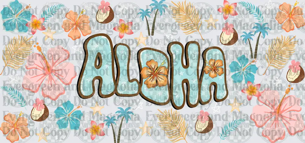 Aloha Tropical Floral Hawaiian Summer Hibiscus Design