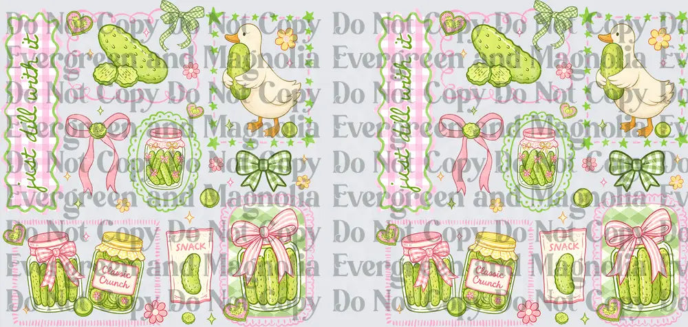 Just Dill With It Cute Pickle Duck Coquette Bow Bundle