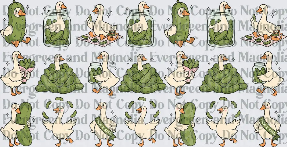 Cute Goose Pickle Lover Multi-Scene Sticker Sheet Bundle