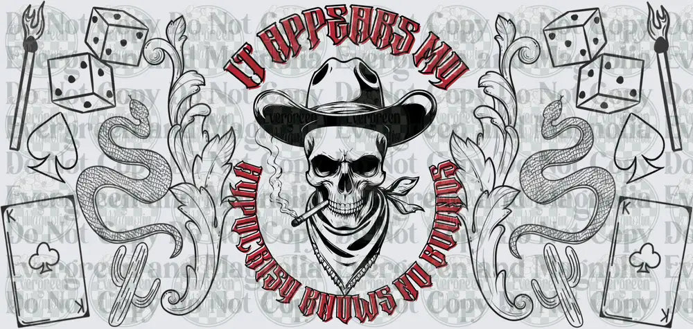 It Appears My Hypocrisy Knows No Bounds Cowboy Skull