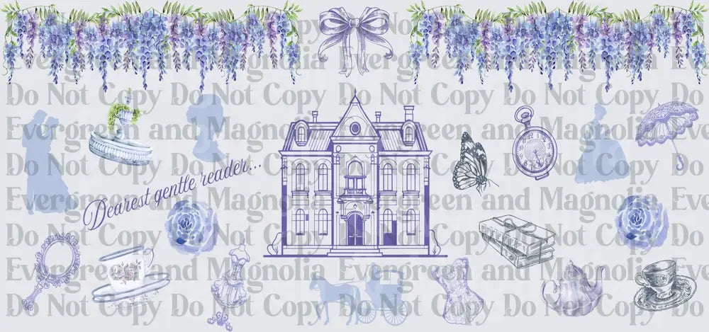 Dearest Gentle Reader Regency Era Wisteria Collage